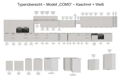 Küchen-Preisbombe Küchen Unterschrank 80 cm COMO Kaschmir Vollauszug Soft-Close Küche Küchenzeile Hot