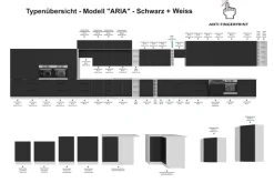 Küchen-Preisbombe Küchen Unterschrank 40 Küche ARIA Schwarz matt Anti Fingerprint Küchenzeile New