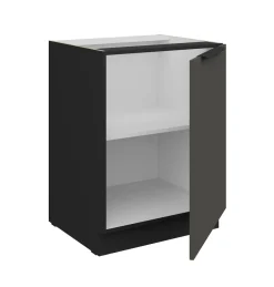 Küchen-Preisbombe Küchen Unterschrank 60 Küche ARIA Graphite matt Anti Fingerprint Küchenzeile Sale