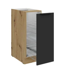 Küchen-Preisbombe Küchen Unterschrank Schrankauszug 30 Küche ARIA Schwarz matt Anti Fingerprint Hot
