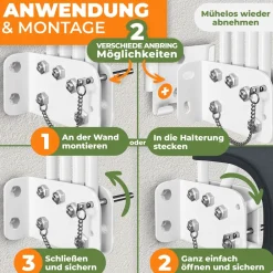 ® Balkonfächer klappbar mit Wandhalterung | 140x140cm | Sichtschutz Balkon Windschutz | Balkonsichtschutz | Seitenmarkise | witterungsbeständig | inkl. Montagematerial | ^ KESSER Outlet