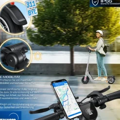 ® E-Scooter mit Straßenzulassung 40km Reichweite Faltbarer Elektro 36V / 10 Ah Batterie Roller Belastung bis 120kg 450W Motor 10