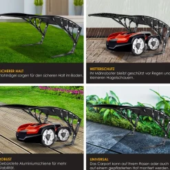 ® Mähroboter Garage Dach Carport Überdachung für Mähroboter Rasenmäher Rasenroboter Automower Garten Witterungsbeständig Mährobotergarage inkl. Montagematerial,  Maße 82 x 103 x 47 cm ^ KESSER Online