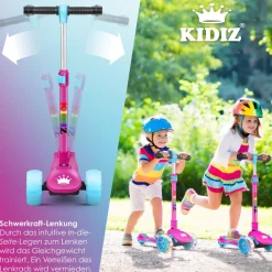 ® Roller Kinder Scooter X-Pro2 Dreiradscooter mit PU LED Leuchtenden Räder Kinderroller faltbar Tret-Roller höhenverstellbarer Cityroller Kinderscooter für Jungen Mädchen 3-12 Jahre ^ KIDIZ Sale
