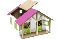 Kids Globe Farming Pferde Stall aus Holz 1:24, mit Werkstatt, Dach+Tür beweglich Hot