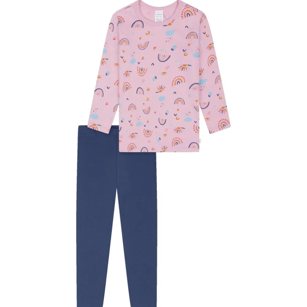 Schiesser Kids Nightwear Mädchen Pyjama Rosa/Blau Outlet
