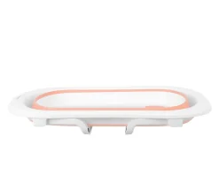 Kikkaboo Babybadewanne Fiji faltbar rutschfest Wasserablauf leicht zu reinigen rosa Clearance