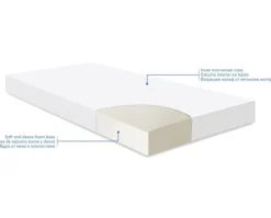 Babybett Matratze Fantasia Plus 120 x 60cm Reißverschluss Baumwollbezug orange ^ Kikkaboo New