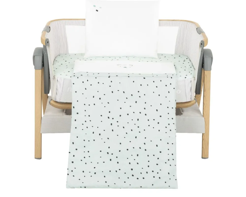 Kikkaboo Babybettwäsche Set Bear with me 3-teilig Decke 85 x 55 Kissen 45 x 35 grün blau Online
