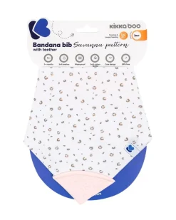 Kikkaboo Bandana Babylatz Savanna Beißring, Selbstverschluss, 100 % Baumwolle rosa Clearance