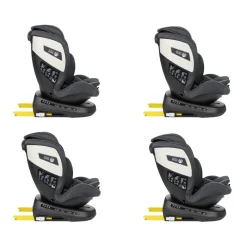 Kikka Boo Kikkaboo Kindersitz i-Cruise i-Size (40-150 cm) SPS, Sitz 360° drehbar, Isofix dunkelgrau Outlet