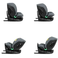 Kikkaboo Kindersitz i-Tour i-Size (40-150 cm) Gruppe 0+/1/2/3, Isofix, drehbar dunkelgrau schwarz Sale