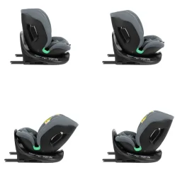 Kikkaboo Kindersitz i-Tour i-Size (40-150 cm) Gruppe 0+/1/2/3, Isofix, drehbar dunkelgrau schwarz Sale