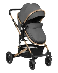 Kikkaboo Kombikinderwagen Amaia 3in1 i-Size Babyschale umbaubar Federung Tasche dunkel ^ Kikka Boo Outlet