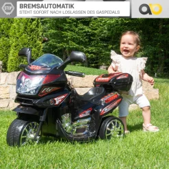 Kindermotorrad C051, Kinder-Elektro-Motorrad mit 12-Watt-Motor, LED-Scheinwerfer, 2-Gang-Getriebe ^ Actionbikes Motors Online