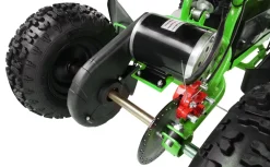 Actionbikes Motors Kinderquad Racer 1000, Pocket-Quad mit 1000 Watt Elektromotor, 3 Batterien, Stoßdämpfer, bis 24 km/h Schwarz/Grün New