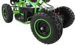 Actionbikes Motors Kinderquad Racer 1000, Pocket-Quad mit 1000 Watt Elektromotor, 3 Batterien, Stoßdämpfer, bis 24 km/h Schwarz/Grün New