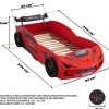 Aileenstore Kinderzimmer komplett Set Autobett Rio 5 teilig Rot Outlet