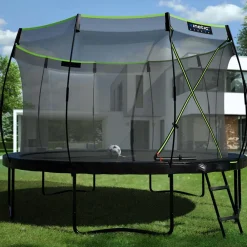 Trampolin Sicherheitsnetz für ULTIMATE PRO Gartentrampoline ø 244/305/366/427 cm - Mit Reißverschluss und Sicherheitsclips, UV beständig, Ersatznetz Fangnetz Schutznetz | ^ Kinetic Sports Discount