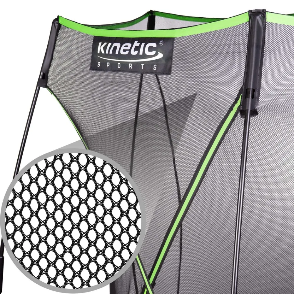 Trampolin Sicherheitsnetz für ULTIMATE PRO Gartentrampoline ø 244/305/366/427 cm - Mit Reißverschluss und Sicherheitsclips, UV beständig, Ersatznetz Fangnetz Schutznetz | ^ Kinetic Sports Discount