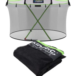 Trampolin Sicherheitsnetz für ULTIMATE PRO Gartentrampoline ø 244/305/366/427 cm - Mit Reißverschluss und Sicherheitsclips, UV beständig, Ersatznetz Fangnetz Schutznetz | ^ Kinetic Sports Discount
