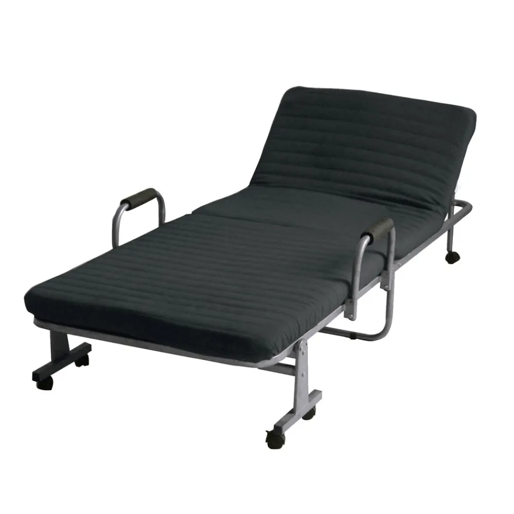 Klappbare Gästeliege mit verstellbarer Rückenlehne Gästebett Grau ^ HTI-Living Outlet