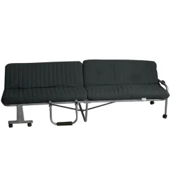 Klappbare Gästeliege mit verstellbarer Rückenlehne Gästebett Grau ^ HTI-Living Outlet