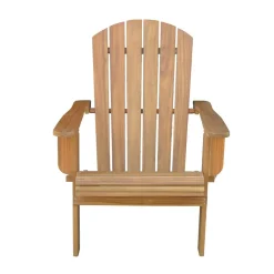 Klappbarer Liegestuhl Adirondack aus Akazie, ca. 84 x 69 x 93 cm - Braun ^ Prestige Home Living Outdoor