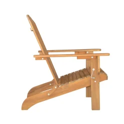 Klappbarer Liegestuhl Adirondack aus Akazie, ca. 84 x 69 x 93 cm - Braun ^ Prestige Home Living Outdoor