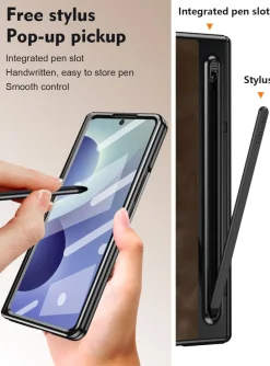 Wigento Klapphülle + H9 Display Glas Samsung Galaxy Z Fold8 Ultra 5G Orange Best