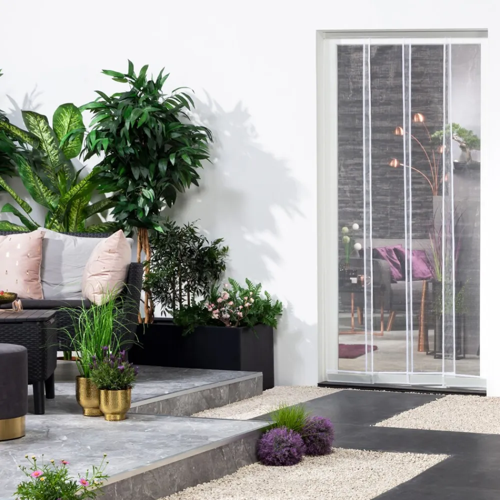 hecht international Klemm-Lamellenvorhang "COMFORT" 100x220cm Weiß / Weiß Discount