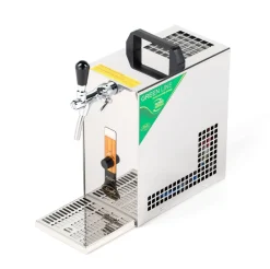Komplett Set - Zapfanlage, Bierzapfanlage PYGMY 25/K mit Membranpumpe, 1-leitig Trockenkühlgerät aus Edelstahl, 35 Liter/h, Green Line, Zapfkopf:5 Liter Adapter ^ ich-zapfe Discount