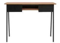 MCW Konsolentisch -O40, Telefontisch Flur-/Beistelltisch, Ablage Schublade MDF Melamin Metall 88x110x40cm ~ natur Hot