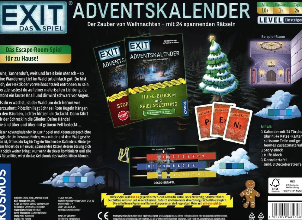 EXIT Adventskalender Der Zauber von Weihnachten ^ Kosmos New