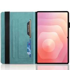 Wigento Kunstleder für Samsung Galaxy Tab S11 Ultra Baum Design Blau Clearance