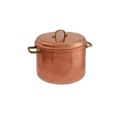 ich-zapfe Kupfertopf Gehämmert Mit Griffen, 24 cm - Traditionelles Kochgeschirr für Tintenfisch, Marmelade & mehr Clearance