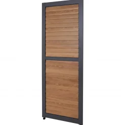 Lamellenwand für Pergola -P65, Lamellenpaneel Modul Paneel Seitenwand, Aluminium 220x68cm Holzoptik ~ anthrazit ^ MCW New