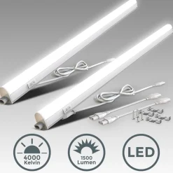 LED Unterbauleuchte, weiß, LED/15W, 2er-Set ^ B.K.Licht Clearance