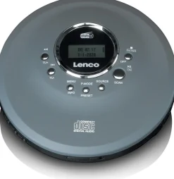 CD-400GY Portabler CD-Player mit DAB+ Radio, Anti-Shock-Funktion und Lithium-Akku (Produkt aktuell ausverkauft) ^ Lenco