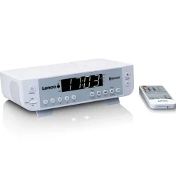 FM-Küchenradio mit Bluetooth®, LED-Beleuchtung und Zeitschaltuhr Weiß ^ Lenco Clearance