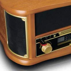 Holz-Retro-Plattenspieler mit Bluetooth® AM/FM-Radio USB-Codierung CD-Player Kassettenspieler und eingebauten Lautsprechern ^ Lenco Clearance