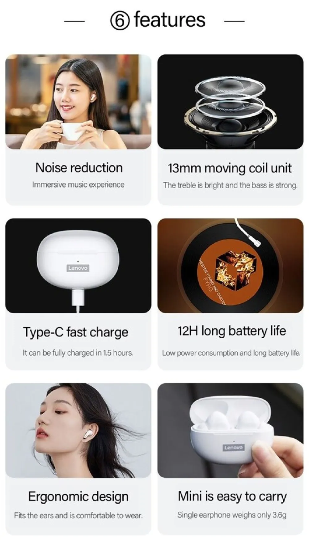 LP5 Bluetooth-Kopfhörer Grau ^ Lenovo Sale