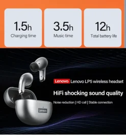 LP5 Bluetooth-Kopfhörer Grau ^ Lenovo Sale