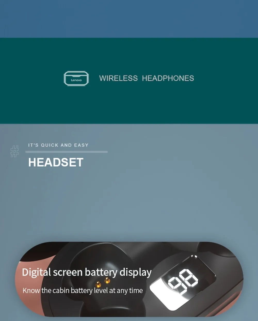 XT91 Bluetooth-Kopfhörer Weiß ^ Lenovo Best