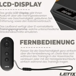 Elektrisches Laufband DeskWalk für zu Hause oder Büro, LCD-Display Motorisiertes Fitnessgerät, Schreibtisch Heimtrainer - Holz Optik - versch. Ausführungen ^ Letix New