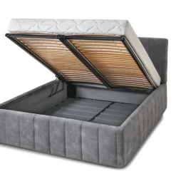 Polsterbett Puro 160x200 in Siena Brown ^ Letti Moderni Outlet