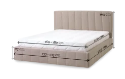 Polsterbett Quadro 180x200 in Siena ^ Letti Moderni Discount