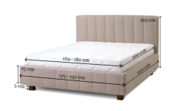 Polsterbett Quadro 180x200 in Siena ^ Letti Moderni Discount