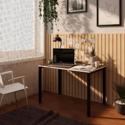 Letti Moderni Schreibtisch Coeu 110x70 cm – Weiß mit Eiche Weiß Dekor Discount