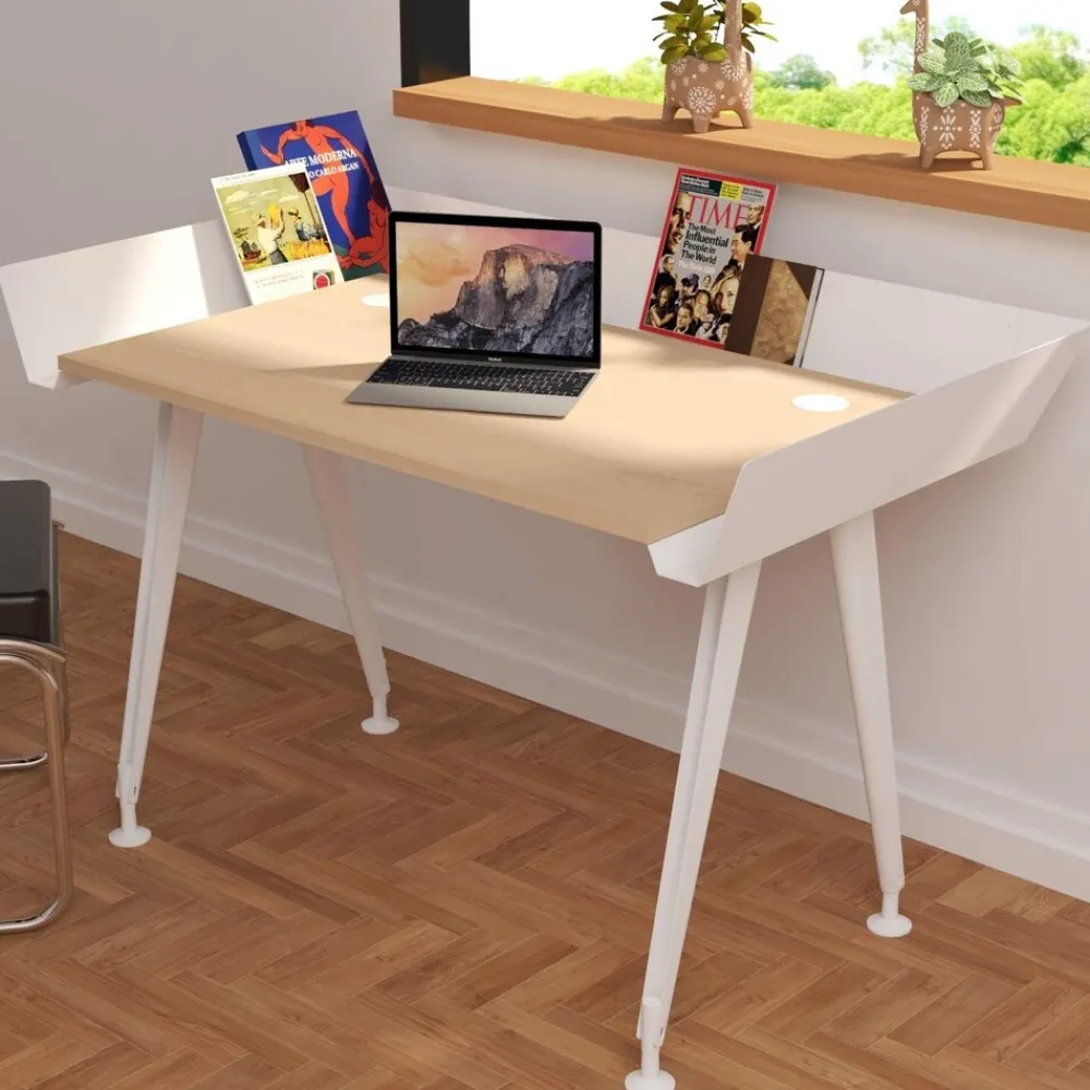 Letti Moderni Schreibtisch Tern 100x72 cm – mit Buche Dekor Weiß Online